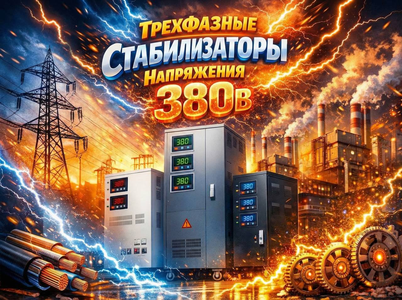 Трёхфазные стабилизаторы напряжения 380В